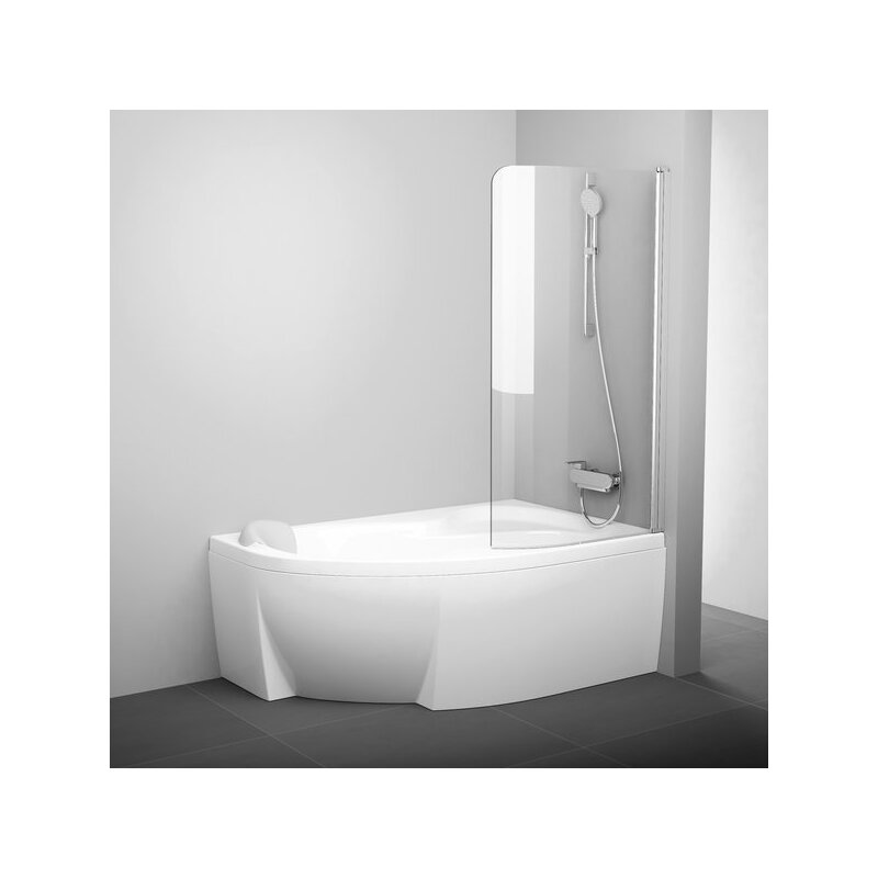 Ravak vanová zástěna Rosa CVSK1 - 140/150 L, lesk Alu+transparent